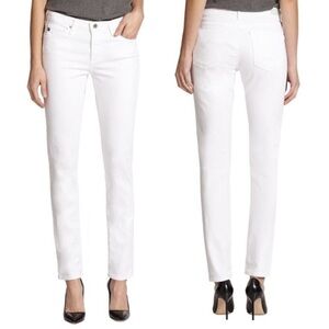 AG Adriano Goldschmied White The Prima Mid-Rise Cigarette Jeans Size 26
